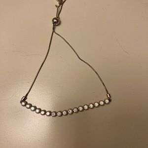 Silver and crystal bracelet